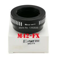 【☸】 Amaans Kecay อะแดปเตอร์เลนส์ M42-FX ความแม่นยำสูงสำหรับเลนส์มือหมุน M42สำหรับ Fujifilm X-Pro1 FX-ดำ + เงิน