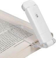 Book Light Rechargeable, Amber Reading Lights for Books in Bed, Blue Light Blocking, 4 Brightness Adjustable for Eye Care