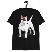 Cartoon Bull Terrier Dog T-Shirt Shirt Bullterrier Puppy , New style cotton top short-sleeved T-shirt birthday gift