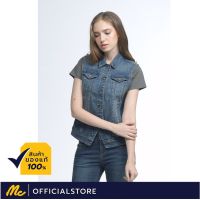 Mc Jeans เสื้อคลุมยีนส์ แขนกุด-MJM9039