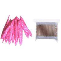 [HOT XIJXLKLKWMN 516] 200 Pcs ไม้ Handle Double Tips Cotton Buds Amp;