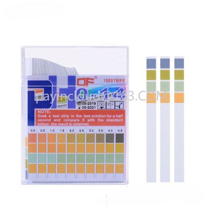 Skin pH test paper DF Dongfeng four color contrast PH test paper boxed 0-14 (0.5) pH wide test paper Inspection Tools
