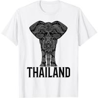 การออกแบบเดิมเสื้อยืดโอเวอร์ไซส์ช้างไทย มีคุณธรรมสูง เป็นมงคล ให้เกียรติ ศักดิ์สิทธิ์ Thailand Shirt Thailand Elephant Souvenir Tee คอกลม แฟชั่น ผ้าฝ้ายแท้ เสื้อยืด ผ้าฝ้ายแท้รองรับการปรับแต่ง