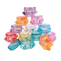 Cosmetic Sample Container Plastic Clear Cosmetic Pot Jars with Screw Cap Lid for Eye Shadow, Nails, Powder, Jewelry