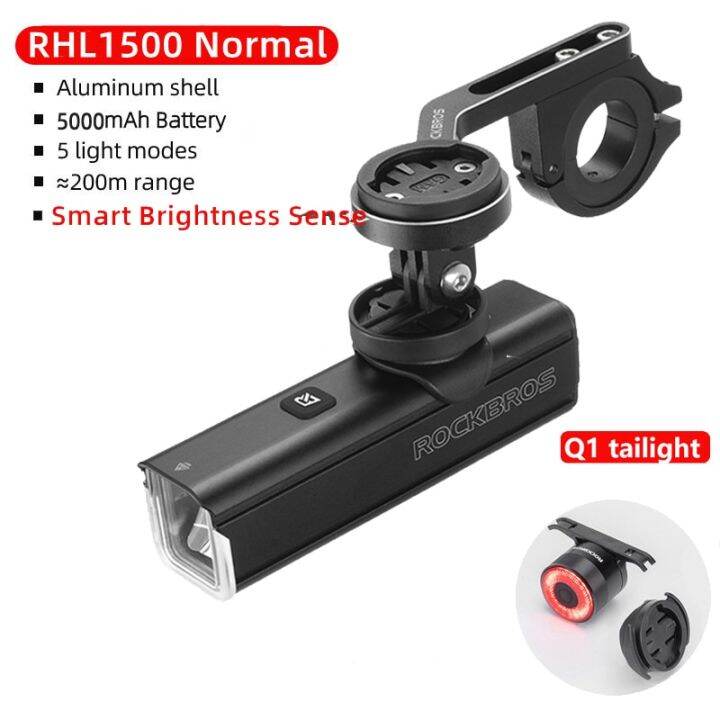 ROCKBROS 4001000LM Bicycle Light Gopro Mount Holder USB TypeC