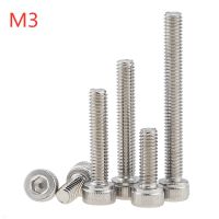 10PCS M3x5 50 6 8 10 20 30 40 Hexagon Hex Socket Cap Head Screw Stainless Steel Allen Bolt DIN912 Hex Screw M3x5 M3x16 M3x35