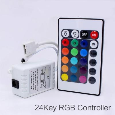 24Keys LED RGB Controller DC12V IR REMOTE Controller สำหรับไฟ LED Strip