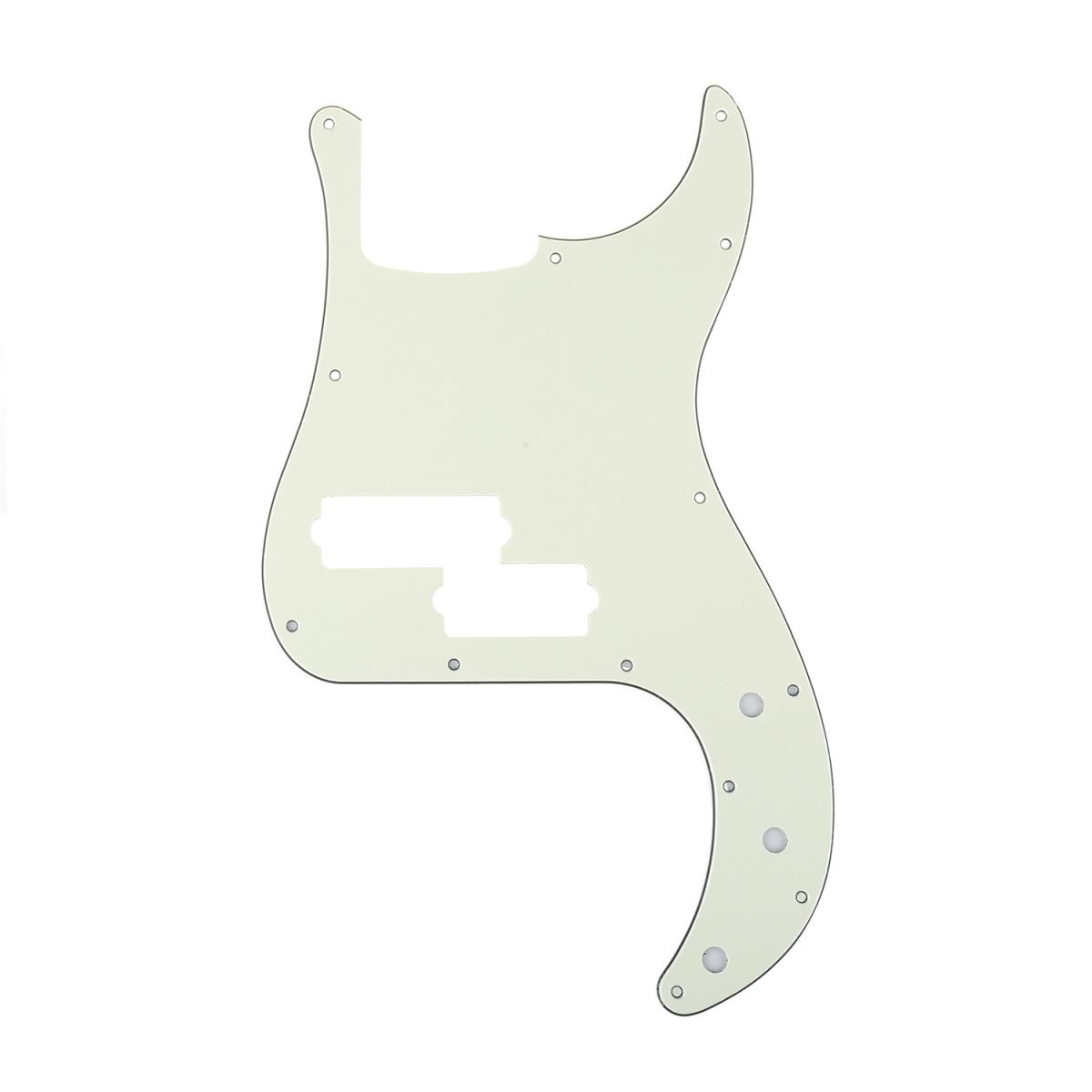 3Ply White Musiclily Pro 13-Hole Contemporary P Bass Pickguard for Fender Precision Bass American 5-String