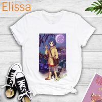 Harajuku Coraline T Shirt Women Girls Cartoon 90s Summer Funny O-Neck Tshirt Women Korean Style Tops Tees Female T-shirt  UH97