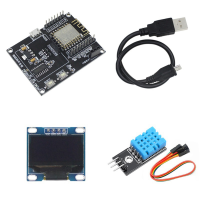 ESP8266 Development Board Development Board +0.96 Inch Screen+DHT11 Sensor+USB Cable SDK WIFI Network Serial Port Module