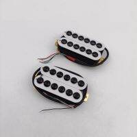 ขายได้1ชุดคอและสะพาน Humbucker Pickup สีขาวเปิดได้พร้อมแม่เหล็ก Alnico 5ตัวที่แข็งแรงเหมาะสำหรับการเล่นกีตาร์อุปกรณ์บลูส์