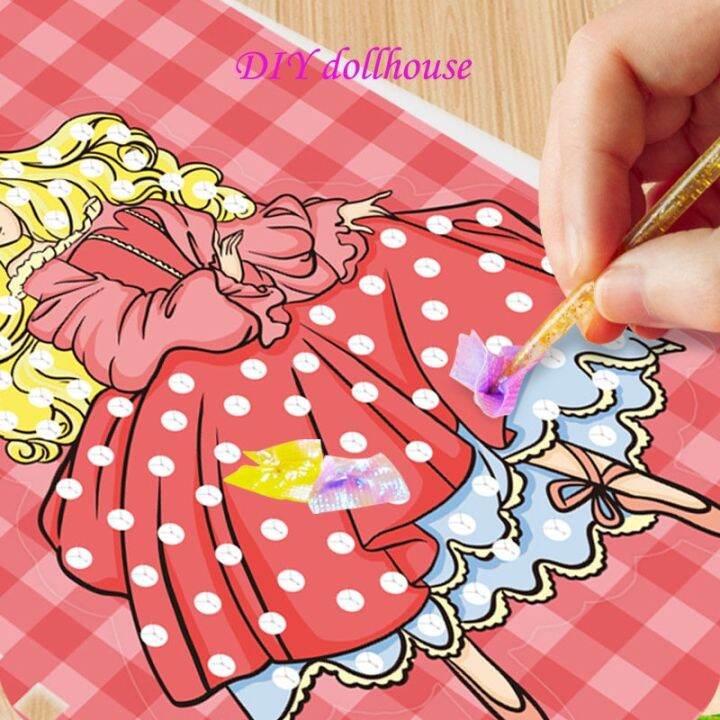 handmade-diy-poke-fun-kids-draw-hundred-costume-hand-drawn-girls-creative-sticker-making-materials-educational-toys