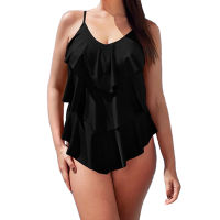 2021Ruffle One Piece Swimsuit Mature Women Cover Belly Swimwear Slimming Vintage Retro Bodysuit Bathing Suits Monokini Plus Size 3XL