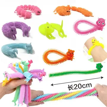  24 Pcs Caterpillar Fidget Worm Stretchy Strings Toy