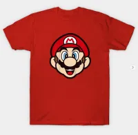 CNY Chineses Dragon ในปีใหม่สีแดง Chothes การ์ตูน Super Mario Bros. เสื้อยืดคอกลมผ้าฝ้ายกราฟิกสำหรับผู้ชาย/ท็อปส์ซู Gils เด็กชายดิสโตรอายุ1 2 3 4 5 6 7 8 9ปี/เสื้อผ้าแม่-เด็ก
