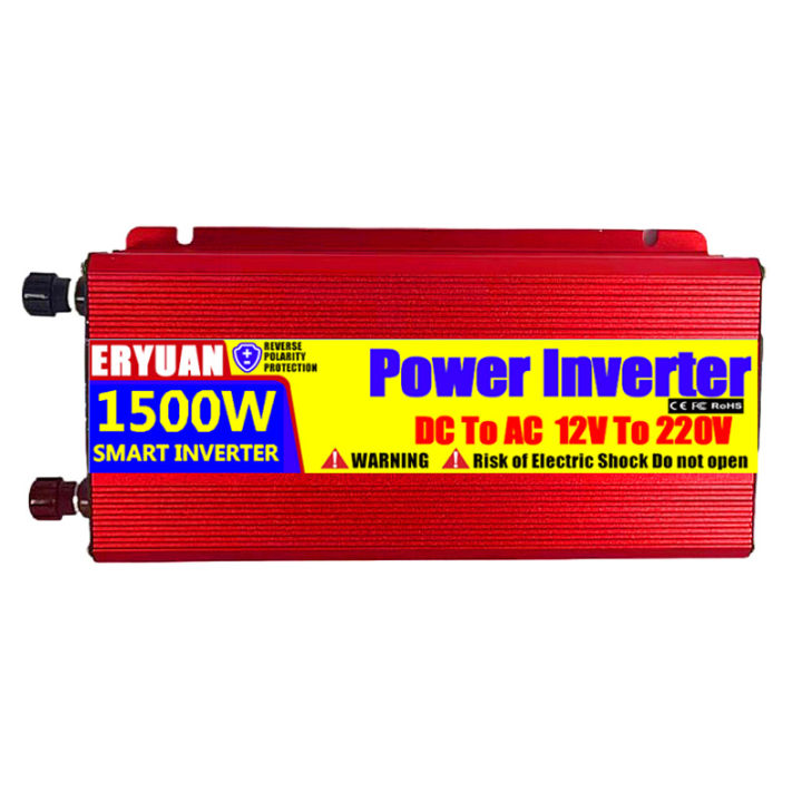 จัดส่งในพื้นที่-อินเวอร์เตอร์-12v-24v-200w-เครื่องแปลงไฟรถเป็นไฟบ้าน-ตัวแปลงไฟรถ-ใช้อุปกรณ์ไฟบ้านได้ในรถ-dc-12v-to-ac-220v-1500w