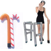 1pc1set Inflatable Crutch Blow Up Zimmer Frame And Or Walking Stick Novelty Present Joke Xmas For Party