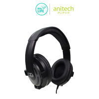 Anitech หูฟังเกมส์มิ่ง ระบบสเตอริโอ สายถักไนลอน รุ่น AK73-DS - สีดำ  รับประกัน 2 ปี