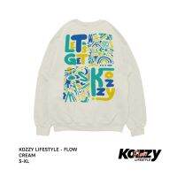 {Echoes ห้างสรรพสินค้า} Kozzy Lifestyle Flow คอกลม Pullovers (สีครีม)