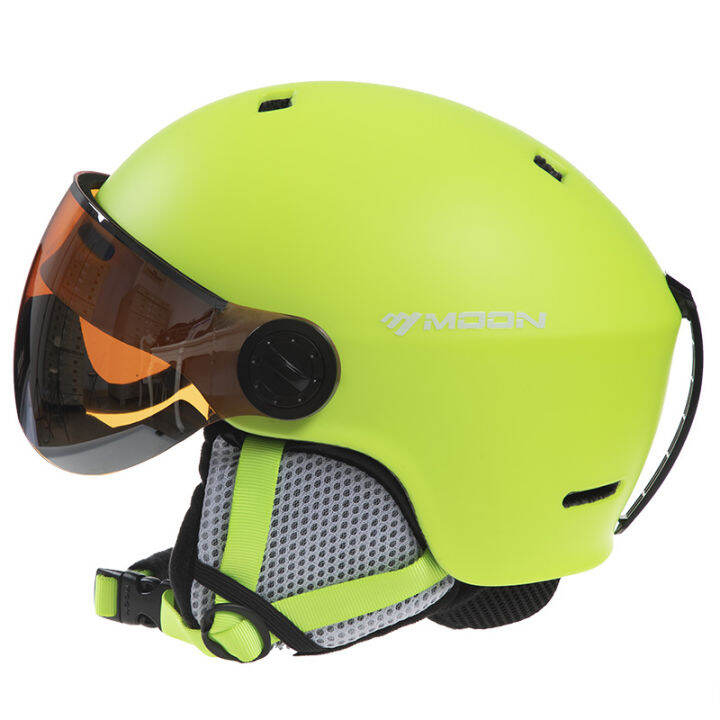 moon-high-quality-skiing-helmet-with-goggles-integrally-molded-pc-eps-ski-helmet-outdoor-sports-ski-snowboard-skateboard-helmets