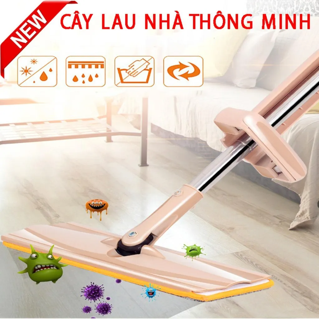 Cây lau nhà tự vắt xoay 360 độ thông minh - 1
