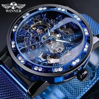 hot style hollow mechanical watch for male students fashionable old-fashioned men business waterproof high-end mens