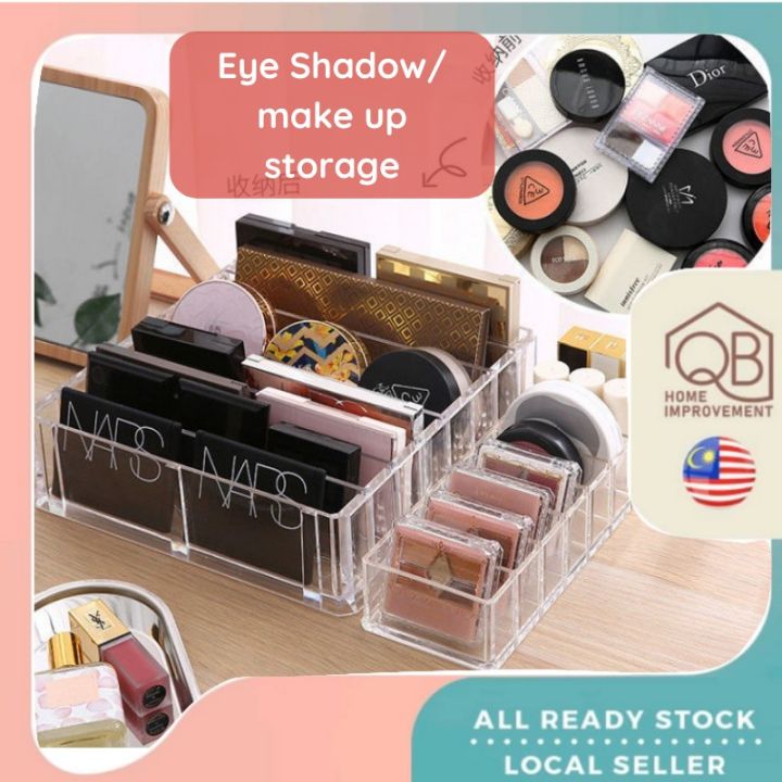QB Eyeshadow Organizer Foundation Powder Makeup Cosmetic Storage 8 Grid ...