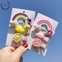 Klip Rambut Rainbow Princess Hair Clips Girls Hair Pins Toddler Hairpin Barrettes Hair Accessories