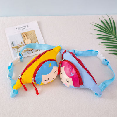 Cute Princess Handbag for Girl Childrens Fanny Pack Storage Space Fashion Girl Crossbody Waist Bags Gift Kids Pocket Chest Bags