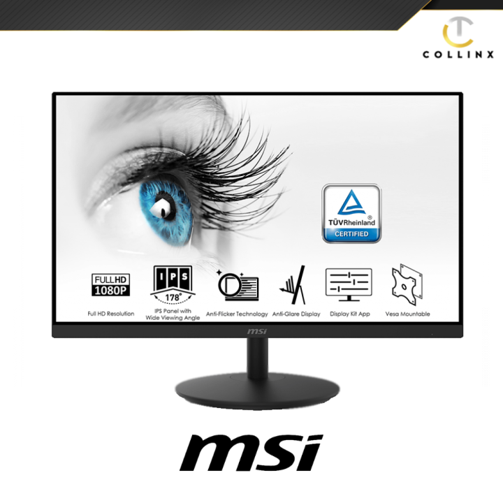 24 inches MSI Pro MP242 Professional Eye Care IPS Monitor | 75Hz 1080p ...