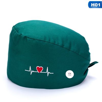 ผ่าตัดหมวกผ่าตัดทางการแพทย์Plus Buckle ECGเย็บปักถักร้อยแพทย์พยาบาลโรงพยาบาลFluffyหมวกปลอกหุ้มหัวไม้กอล์ฟ