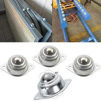 4Pcs Universal Rotation Ball Conveyor Wheel Caster 1/2inch Ball Transfers Roller Flange Mounted Roller Bearings For Conveyor-gnxk