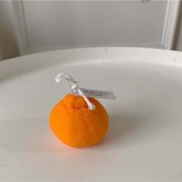 【✱2023 HOT✱】 TUWG MALL น้ำมันขี้ผึ้งเทียนหอมไร้ควันเทียนหอมงานแต่งงานสีส้มน่ารักเทียนไขถั่วเหลือง1ชิ้น