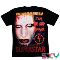 ?พร้อมส่ง? Shy-เสื้อยืดผช S-XXXL เสื้อวง  Marilyn Manson  เสื้อวงดนตรี เสื้อวงร็อค เสื้อนักร้อง