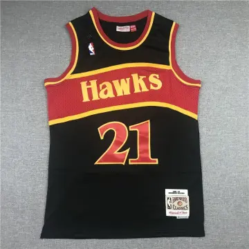 Atlanta Hawks Hawks 21 nba basketball swingman retro jersey black