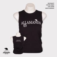 S10 เสื้อยืดแขนกุด สีดำ Allamanda รวมลายสกรีน สินค้าลิขสิทธิ์แท้ (S.M)