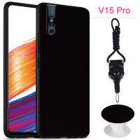 สำหรับ VIVO V15 Pro Silicon Soft Ruber กรณี (สีดำ)