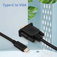 Converter Cable HD-compatible Stable Output Driver-free USB3.1 Type-C Male to VGA 1080P Compact Adapter Cable for Monitors Cables