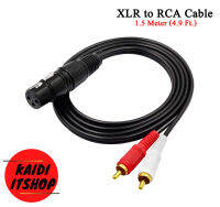 สายแปลง XLR to RCA (สายขาวแดง) สามารถต่อได้ทั้งไมค์โครโฟนและเครื่องเสียงต่างๆ สายยาว 1.5 เมตร