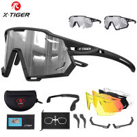 【Cw】 X-TIGER Berbasikal Cermin Mata Hitam Polarized UV400 Basikal แว่นตา Asal ใหม่ Dual-Tuช่อดอกไม้ Et Bentuk Bingkai Sukan Memancing Berbasikal Kaca 1