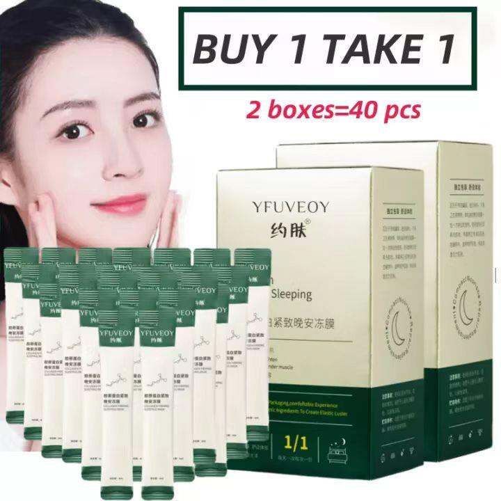 ( BUY 1 TAKE 1 ) 20PCS Collagen Jelly Sleeping Mask night Firming Mask