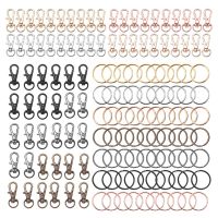 140Pcs Keyrings Carabiner Keyring Swivel Snap Hook Lobster Clasp Key Chain Clip Keyring for Keyring