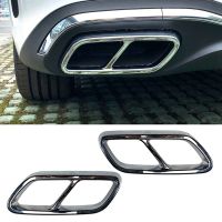 AMG Car Tail Throat Exhaust Pipe Muffler Tip Cover for Mercedes Benz C-Class W206 C200 C260 C300 2022+ Silver