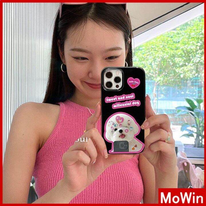 mowin-เข้ากันได้สำหรับ-เคสไอโฟน-เคสไอโฟน11-เคสโทรศัพท์-14-pro-max-สำหรับ-iphone-เคส-ซิลิโคนนุ่มเคสสีดำเคลือบเงา-ลูกอม-เคสกันก