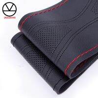 KAWOSEN 15"/38cm Faux Leather Car Steering Wheel Cover Anti-slip Steering-Wheel Braid Stitch On Wrap With Needle &amp; Thread SWCH13 Steering Wheels Acces