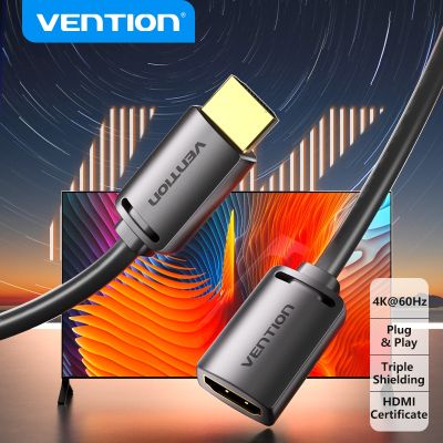 【cw】 Vention 2.0 Extension Cable 4K/60Hz 2.1 Male to Female forHDTV Nintend Switch PS4/3 Extender Adapter 8K ！