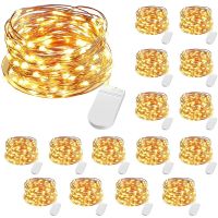 ZZOOI 10Pcs/Lot LED String Lights 1m 2m 3m 5m DIY Copper Wire Fairy Garland Light for Holiday Party Wedding Christmas Tree Decoration