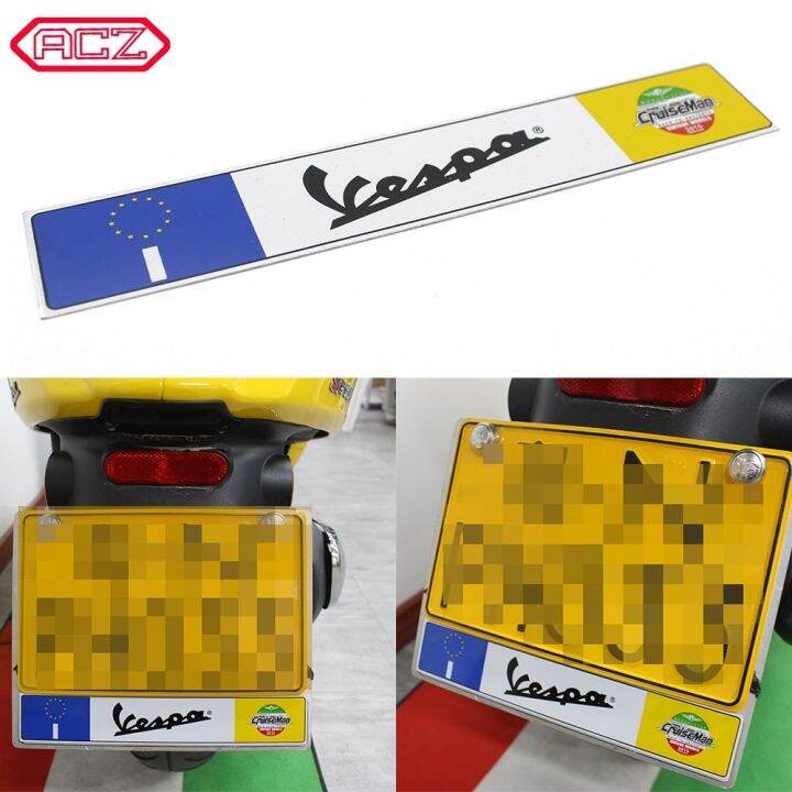 【XX】Motorcycle License Plate Holder Sticker for Vespa Sprint Srimavera