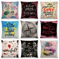 Magic Sword Fairy Tale Castle Gorgeous Pattern Stars Colourful Words Decorative Letters Story Cushion Cover Sofa Pillow Case