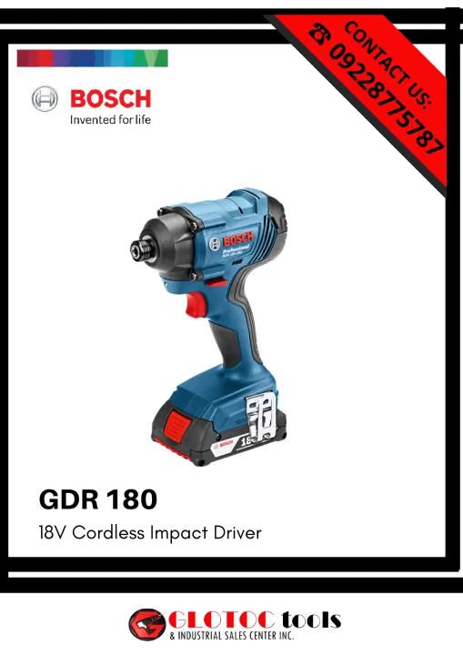 BOSCH 18V Cordless Impact Driver GDR 180 Lazada PH
